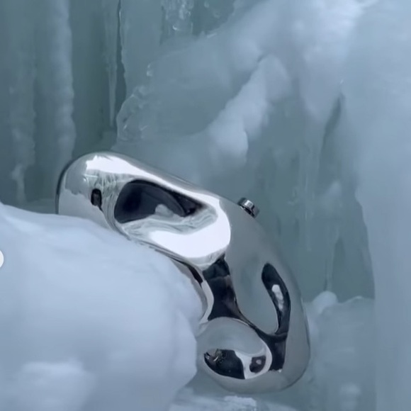 STATEMENT Silver Evening clutch wedding bag - Picture 4 of 8